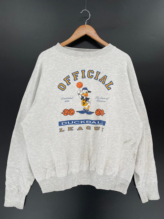 90’s DISNEY DONALD DUCK Size Approx.XL Vintage Sweat-shirt / A806