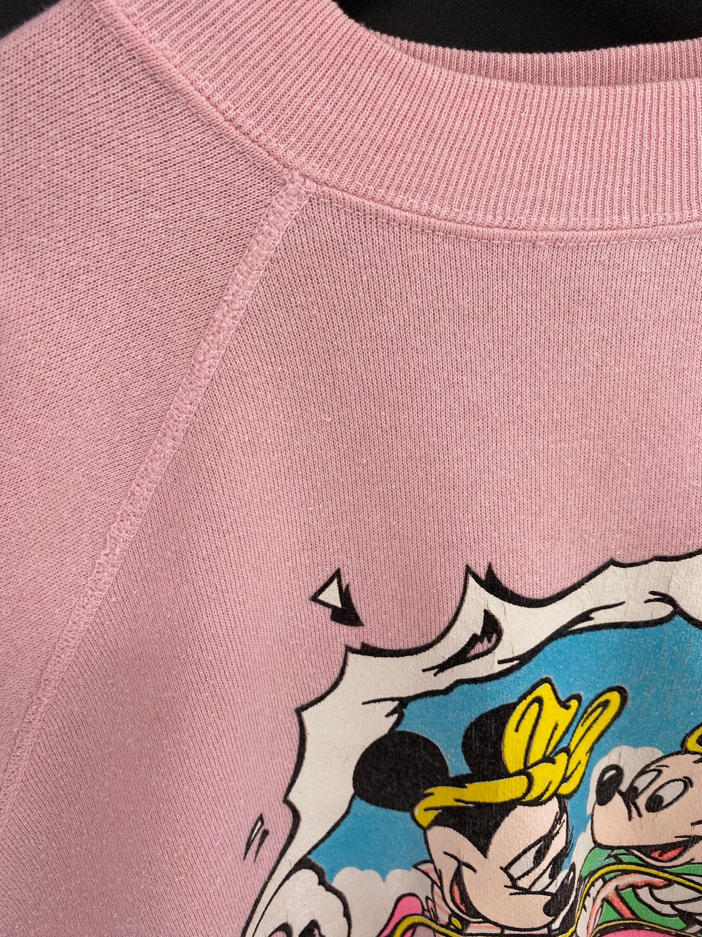 80’s DISNEY MICKEY MINNIE Made in USA Size L Vintage Sweat-Shirts / A1175