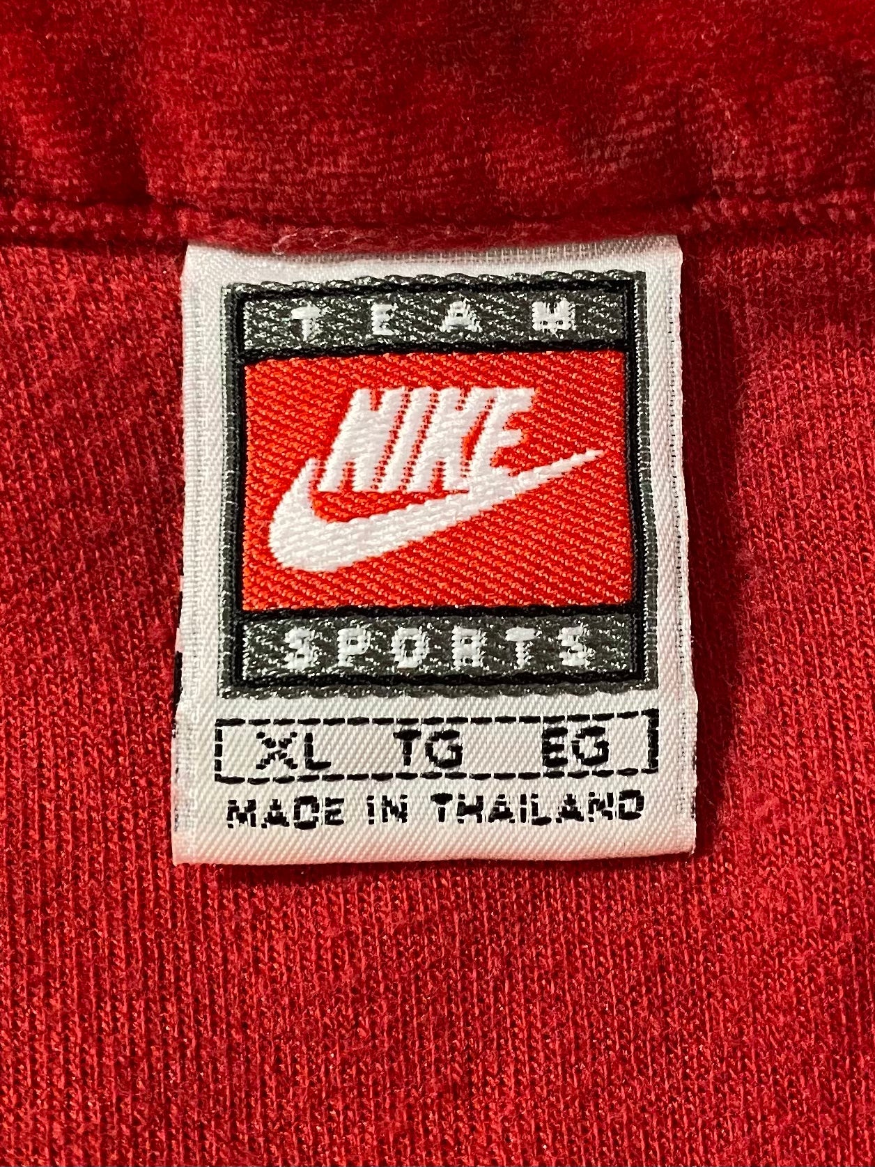 .90's NIKE Size XL Vintage Zip-up Velour Jersey-shirt / K8429