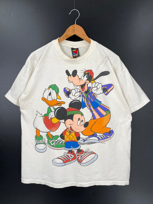 90’s DISNEY MICKEY Made in USA Size XL Vintage T-Shirt / K2359