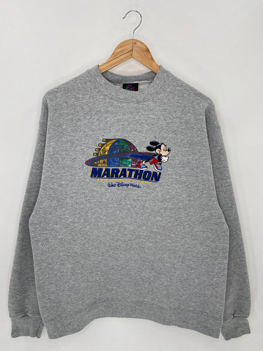 2002 DISNEY WALT DISNEY WORLD MARATHON Size L Vintage Sweat-shirt   / 5959