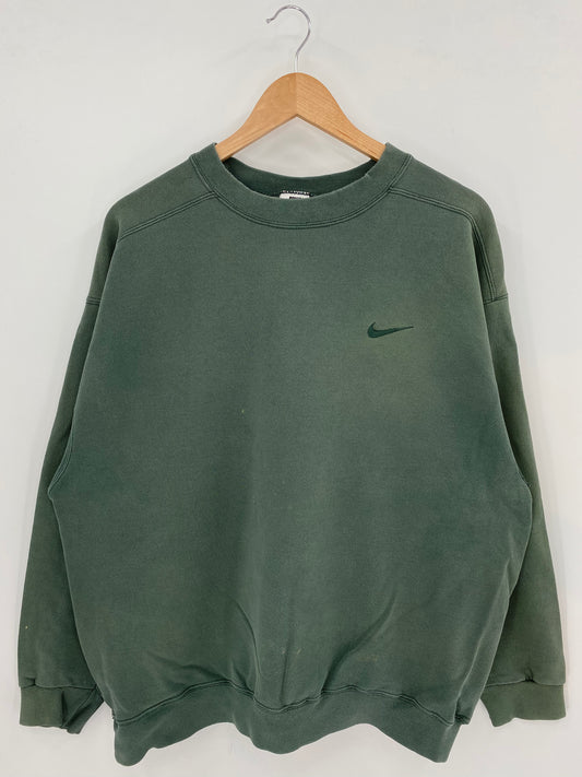 90's NIKE MINI SWOOSH Made in USA Size L Vintage Sweat-Shirts / K2864