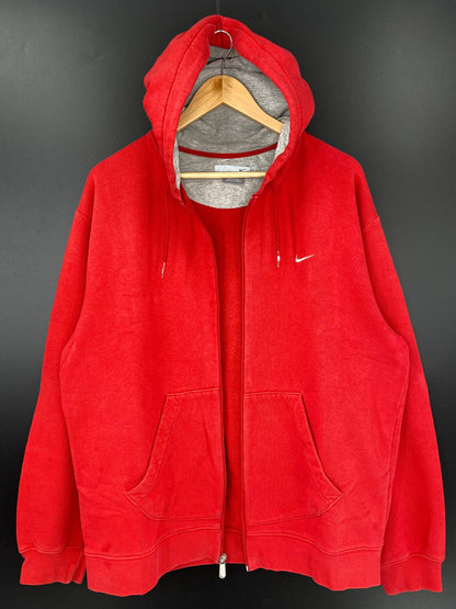 00' NIKE MINI SWOOSH Size L Vintage Zip-up Hoodie Sweat-Shirt / A5374