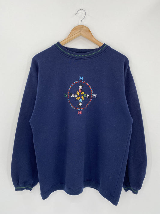 90’s DISNEY MICKEY Size L Vintage Sweat-Shirt / E1149