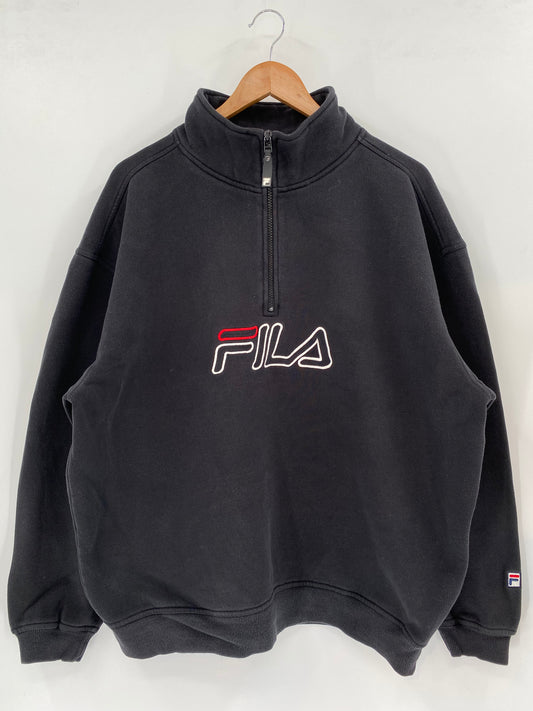90’s FILA Size XL Vintage Half-zip Sweat-shirt / K2100