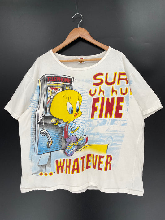 1998 LOONEY TOONS TWEETY Size Approx.XL Vintage T- Shirts / K351