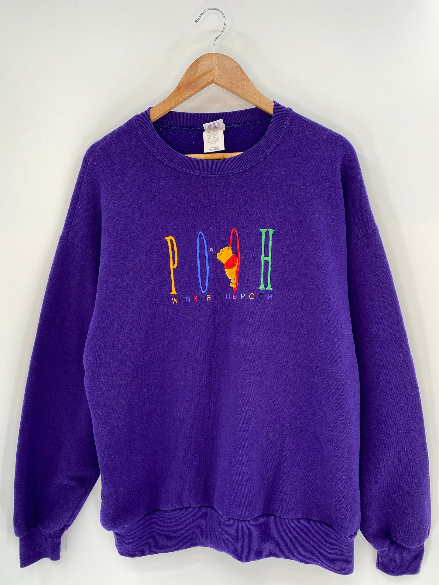 90’s DISNEY POOH Made in USA Size XL Vintage Sweat-shirt / 9210