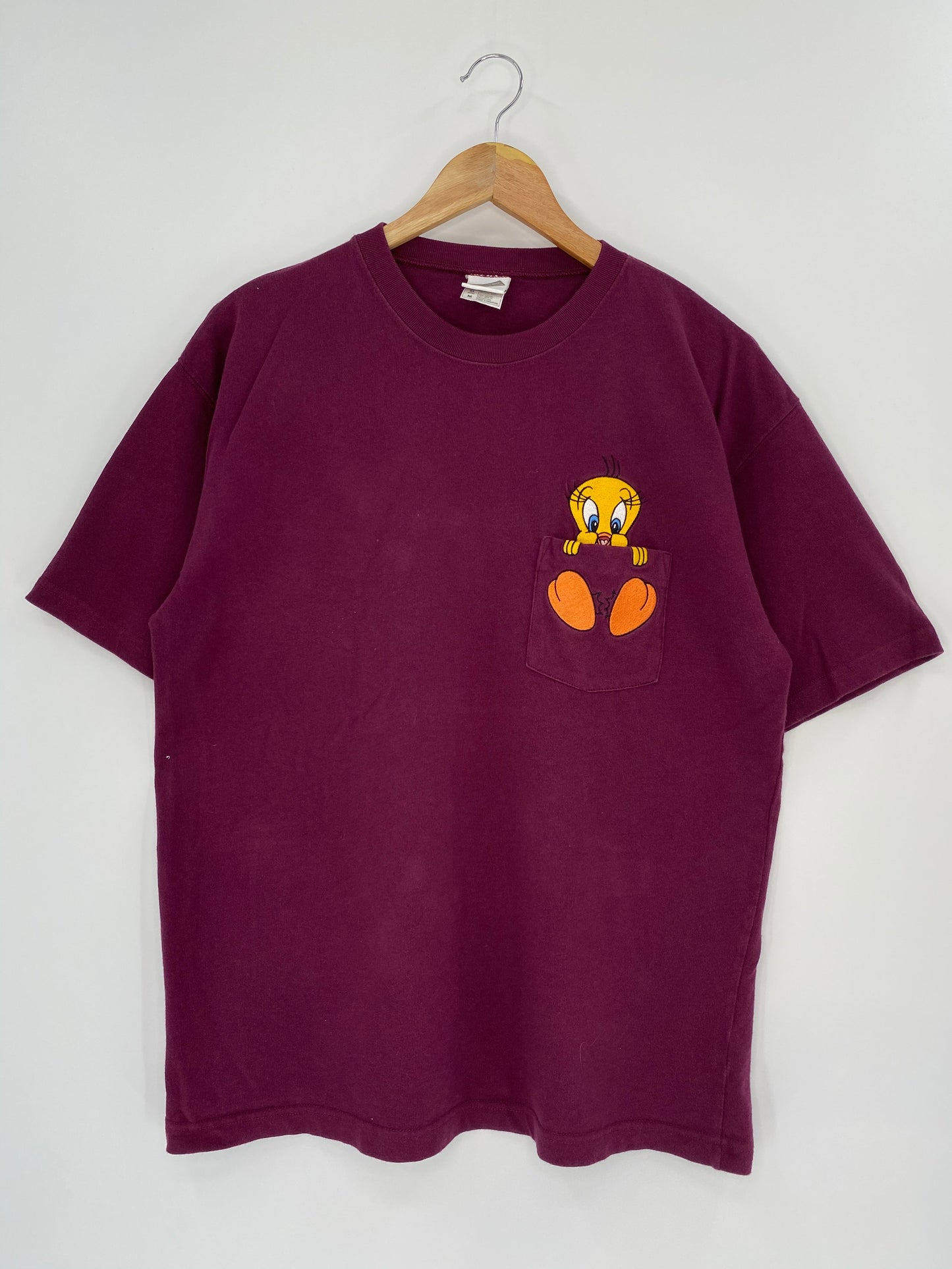 1999 LOONEY TUNES TWEETY Size M Vintage T-Shirt / K9300