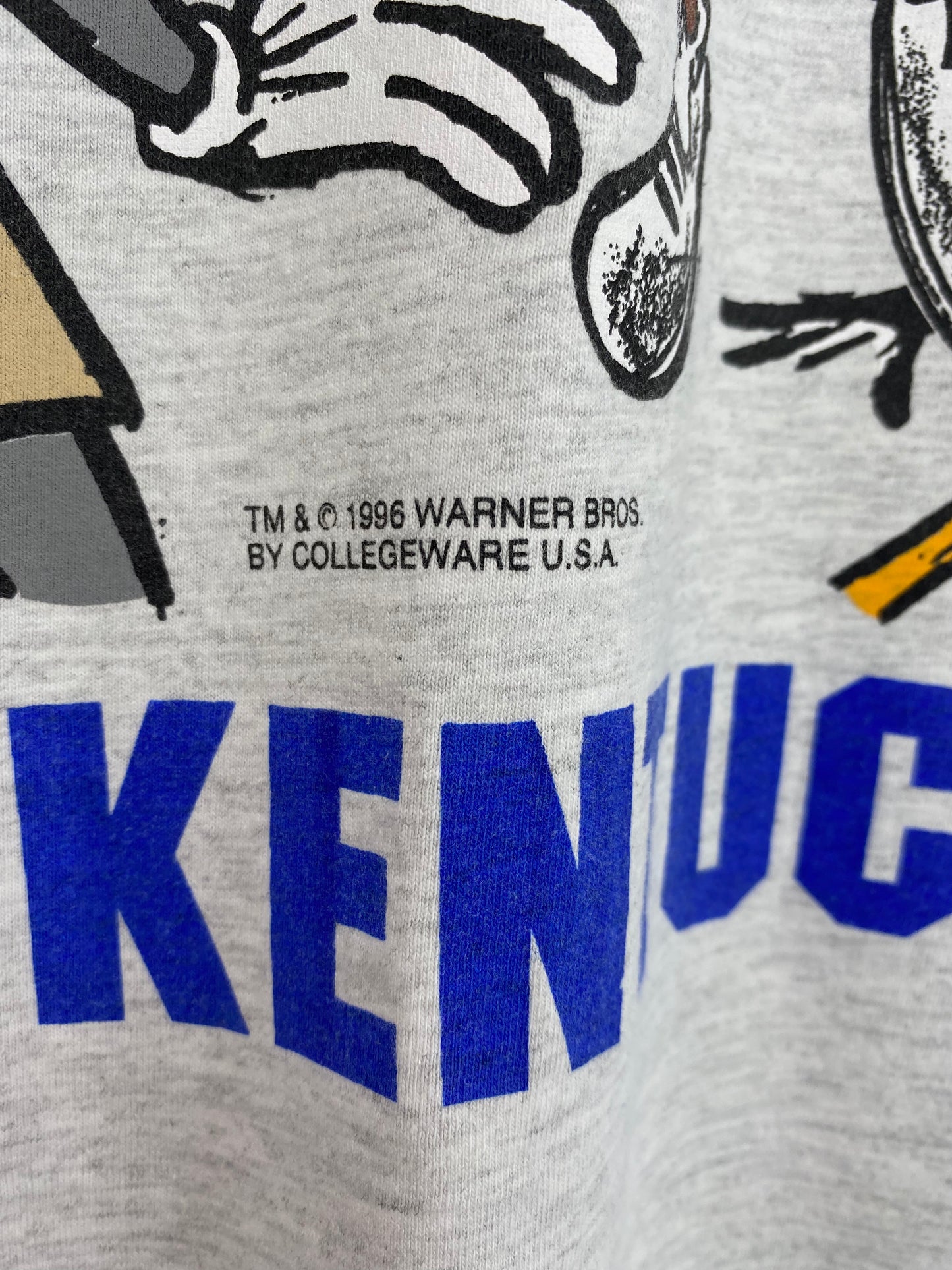 1996 LOONEY TUNES TAZ KENTUCKY Size NoTag (Approx.XL) Vintage T-Shirt  / 9597