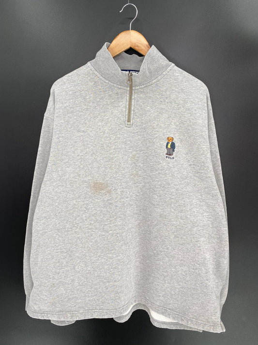 Vintage POLO BEAR POLO SPORTS RALPH LAUREN Size XXL Half-zip Sweat-shirt / A8803