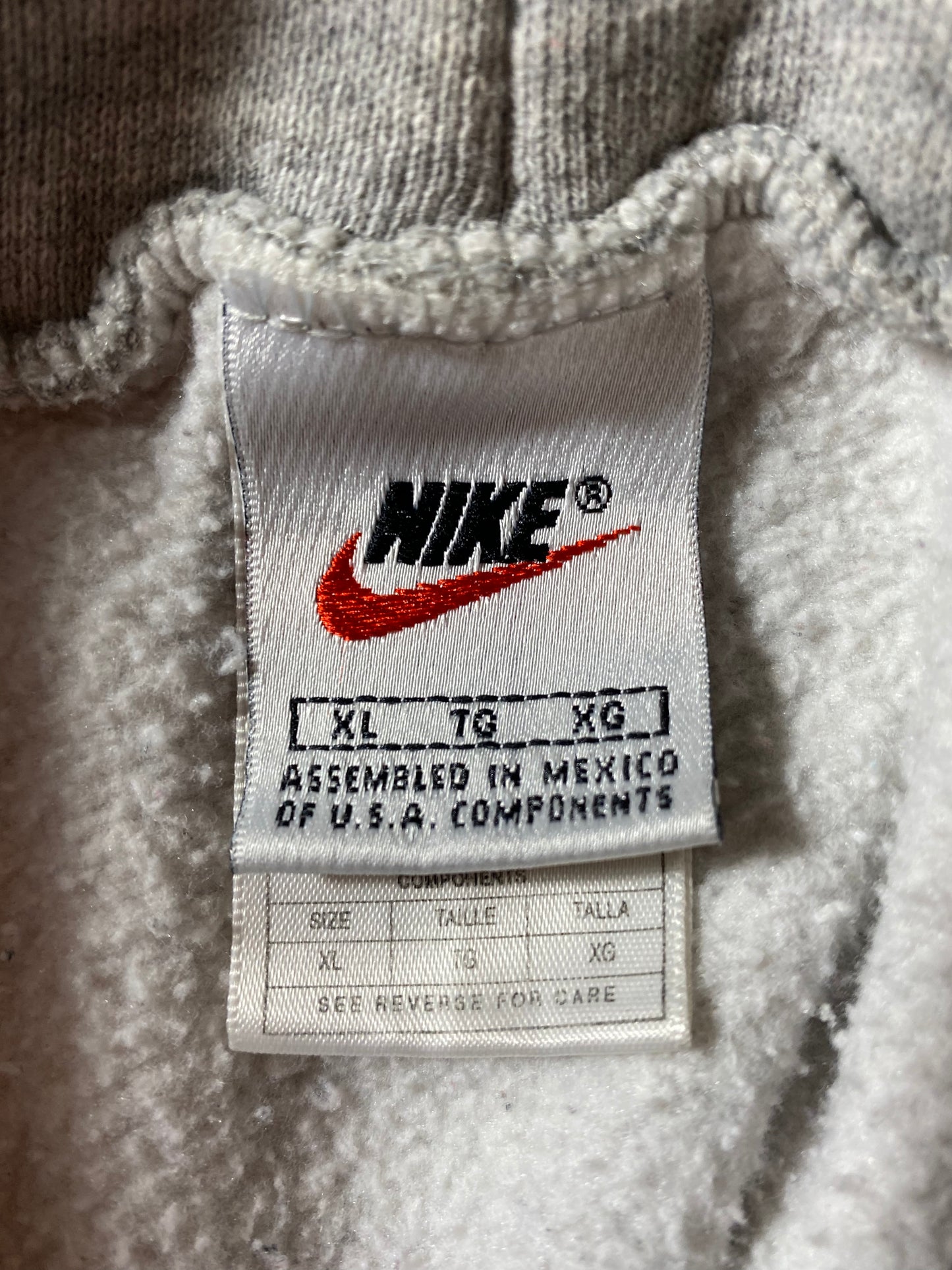 90's NIKE MINI SWOOSH Size XL Vintage Hoodie Sweat-shirt / K2212