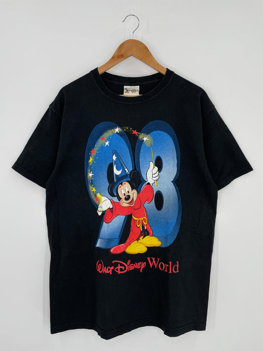 1998 WALT DISNEY WORLD MICKEY Made in USA Vintage T-Shirts / E809