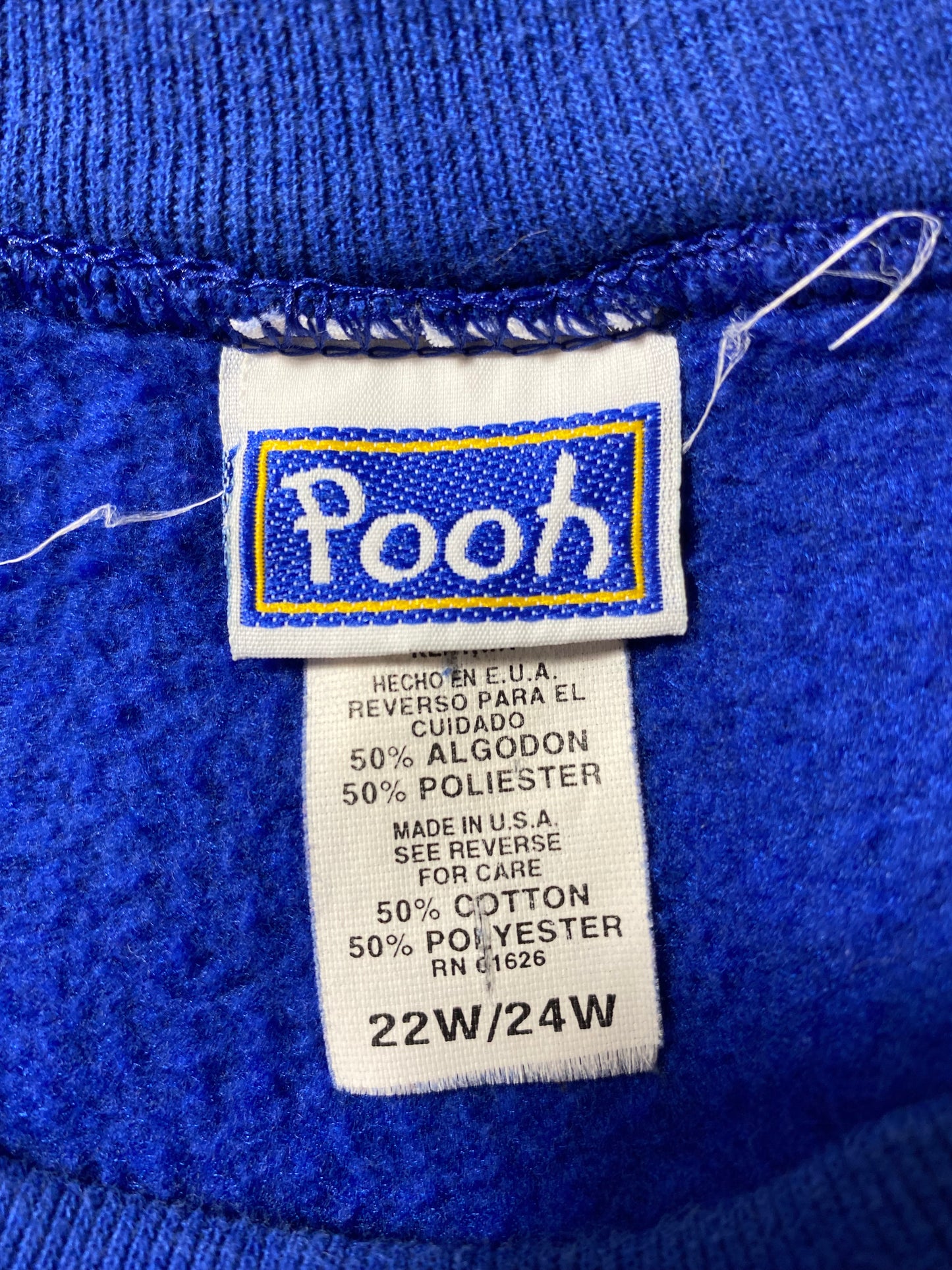 00' DISNEY WINNIE THE POOH Made in USA Size No tag(Approx.L) Vintage Sweat-shirt / K2267