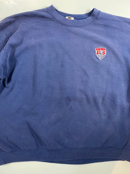 90’s NIKE US SOCCER Made in USA Size XL Vintage Sweat-Shirt / 6493
