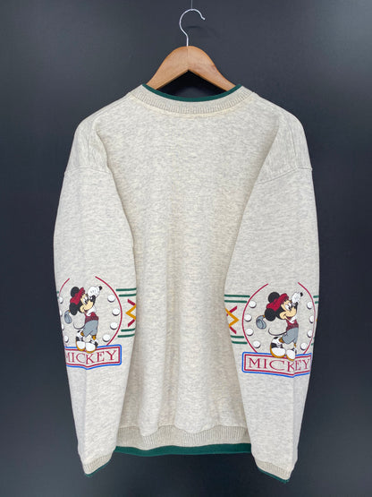 90's MICKEY DISNEY GOLF TOURNAMENT Made in USA Size L Vintage Sweat-shirt / 8639