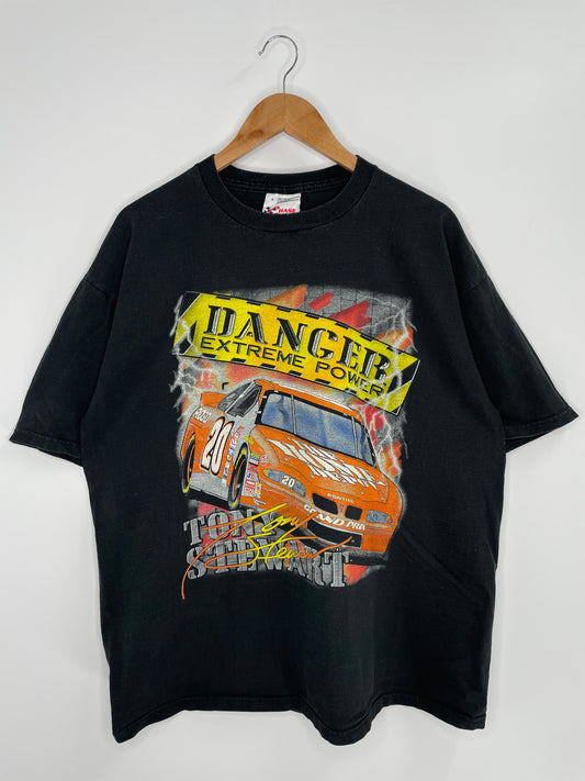 1999' NASCAR TONY STEWART Size L Vintage Racing T-shirt / k433