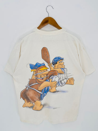 1993 The Flintstones Size No Tag (Approx. L) Vintage T-Shirt / 6676