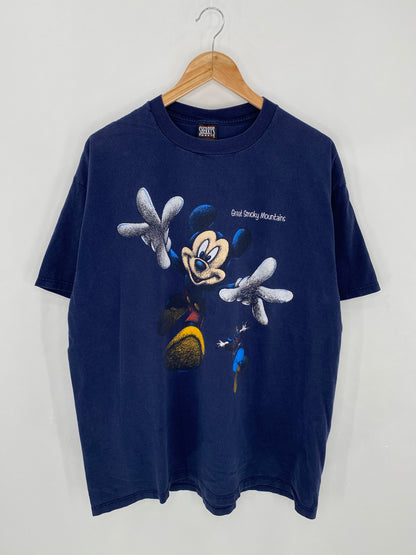 90's Mickey DISNEY Made in USA Size XL Vintage T-shirt / 6244