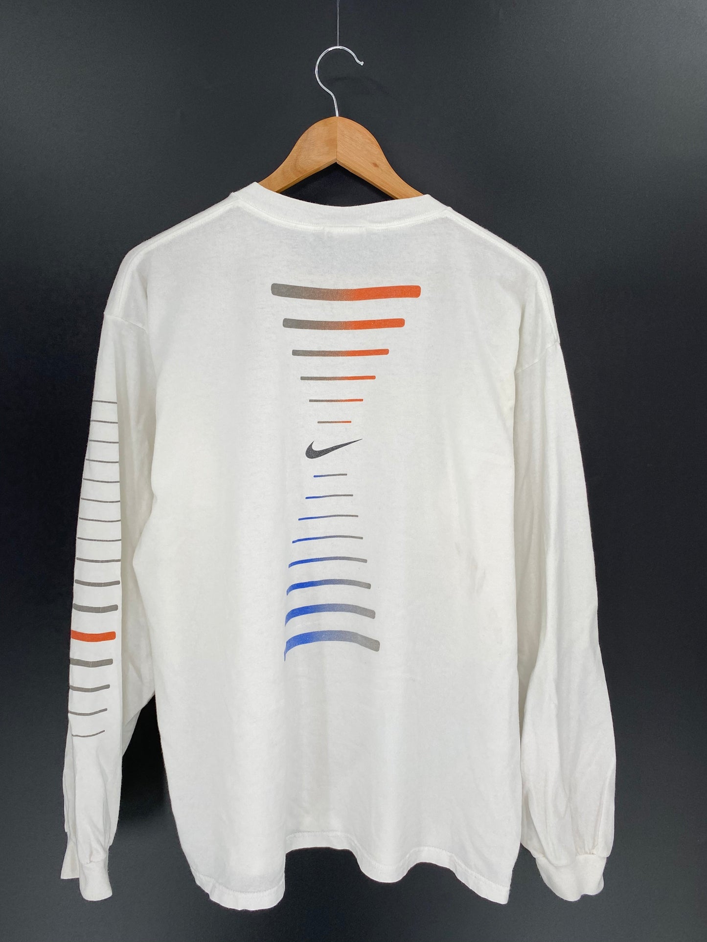 90’s NIKE MINI SWOOSH Made in USA Size L Vintage Long Sleeve T-Shirt / E855