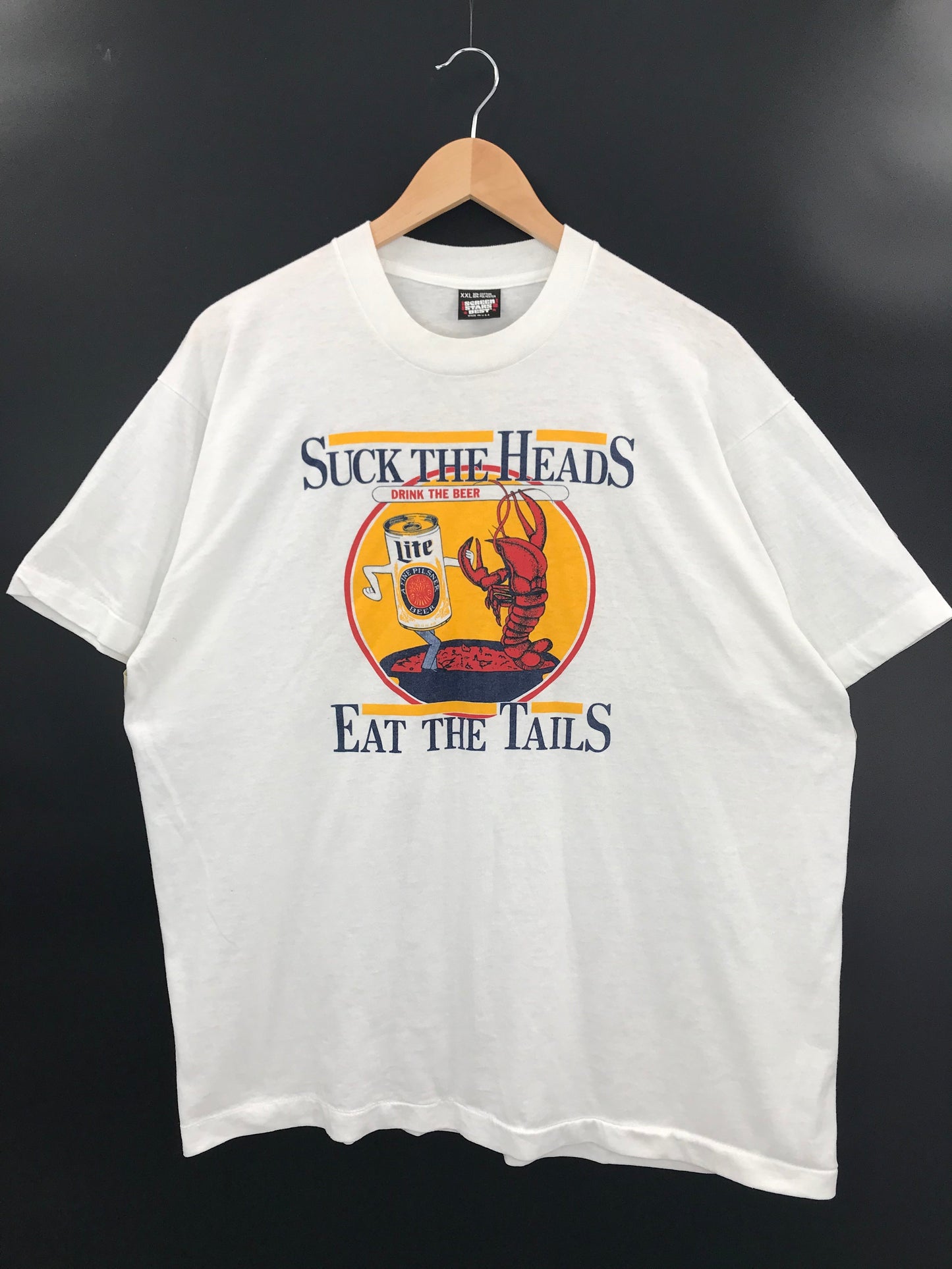 80’s LITE BEER Made in USA Size XXL Vintage T-Shirt / E5966T