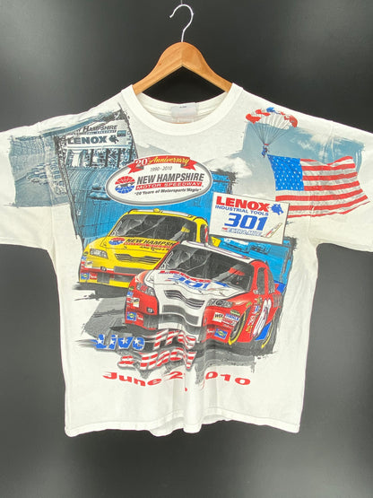 2010 20TH ANNIVERSARY NEW HAMPSHIRE MOTOR SPEEDWAY Size XL Vintage Racing T-shirt / 9303