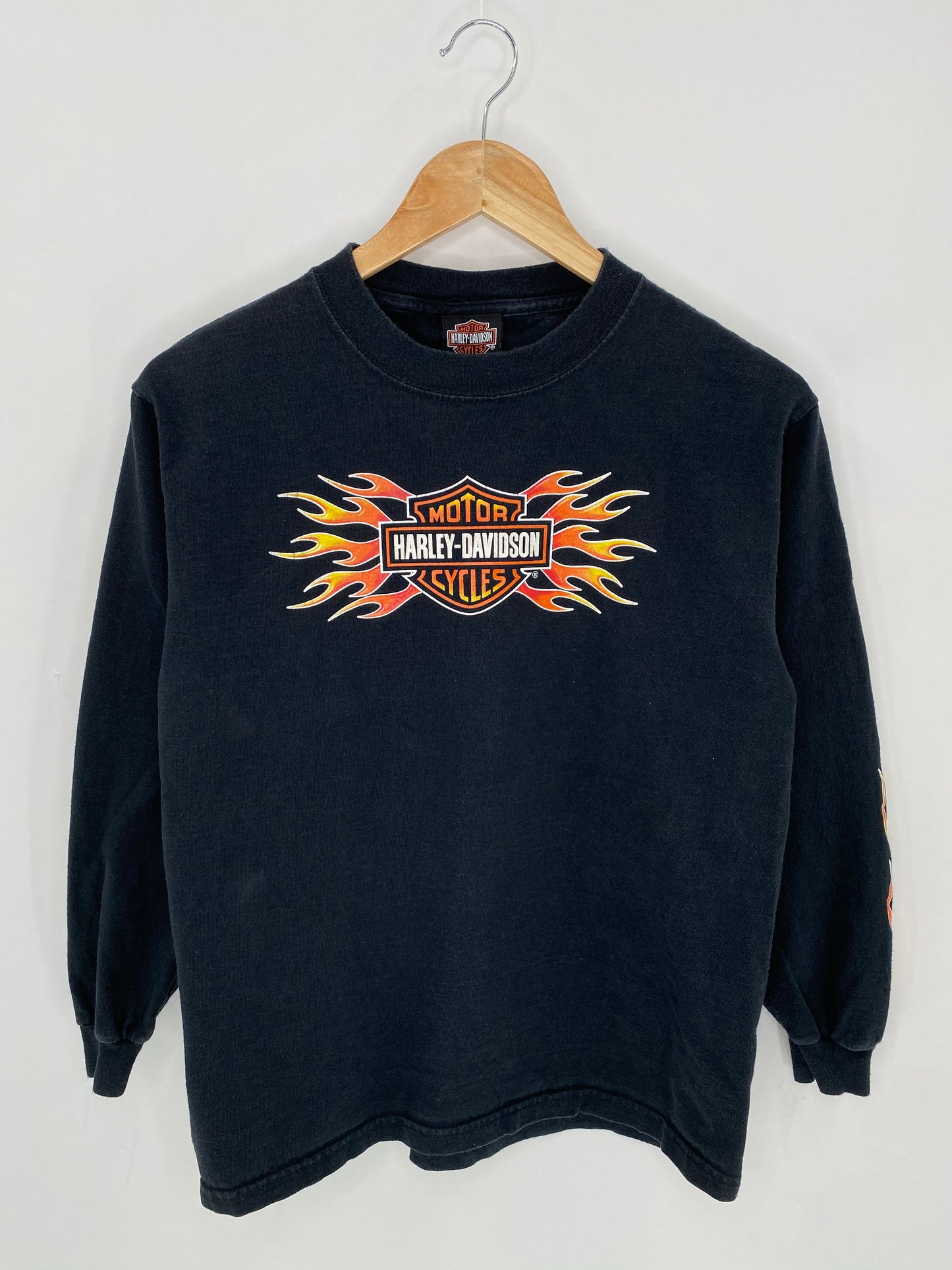 00' HARLEY DAVIDSON Size Approx. Ladies M Vintage Long Sleeve T-Shirt / 6818