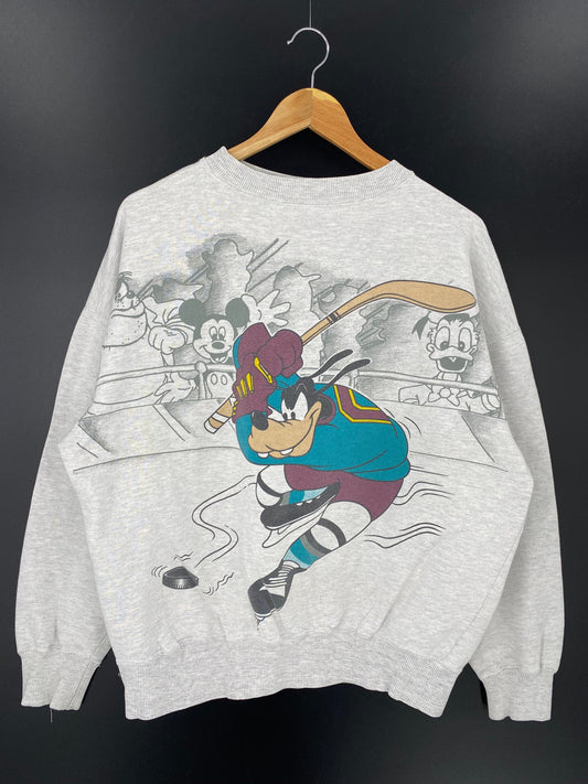 90’s DISNEY HOCKEY Size No Tag(Approx. L) Vintage Sweat-shirt / A7895