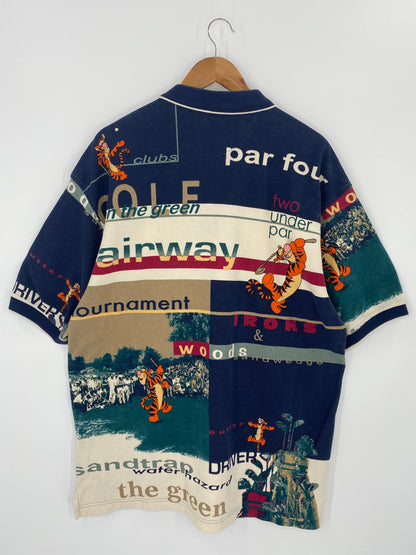 00’ DISNEY TIGER Size XXL Vintage Polo Shirt / 8431