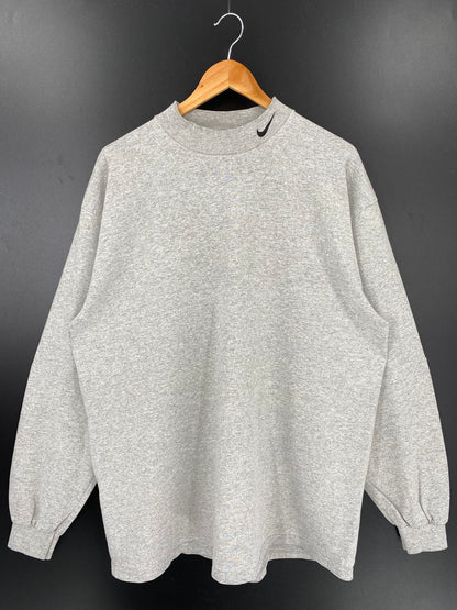 90's NIKE SWOOSH Made in USA Size XL Vintage Long-Sleeve T-shirt / K2274