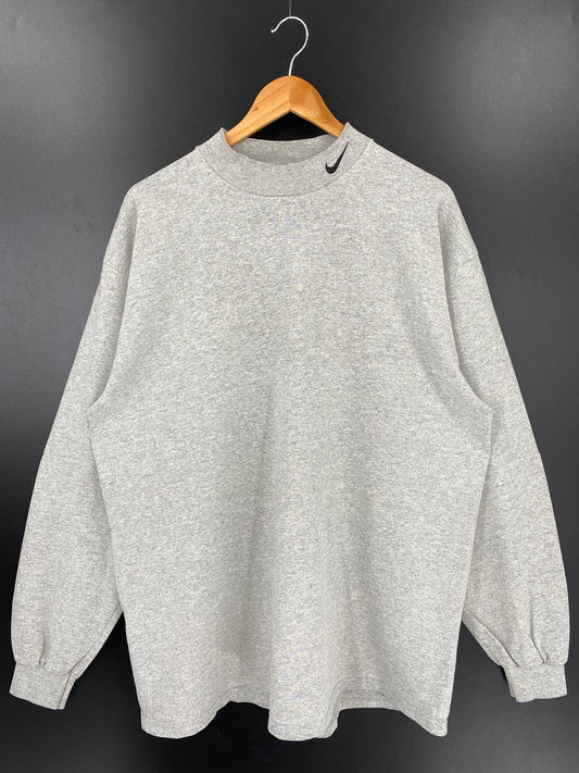 90's NIKE SWOOSH Made in USA Size XL Vintage Long-Sleeve T-shirt / K2274