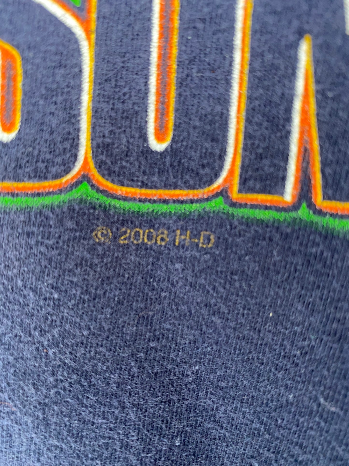 2008 Harley Davidson Made in USA Size L Vintage Long Sleeve T-Shirt / 8605