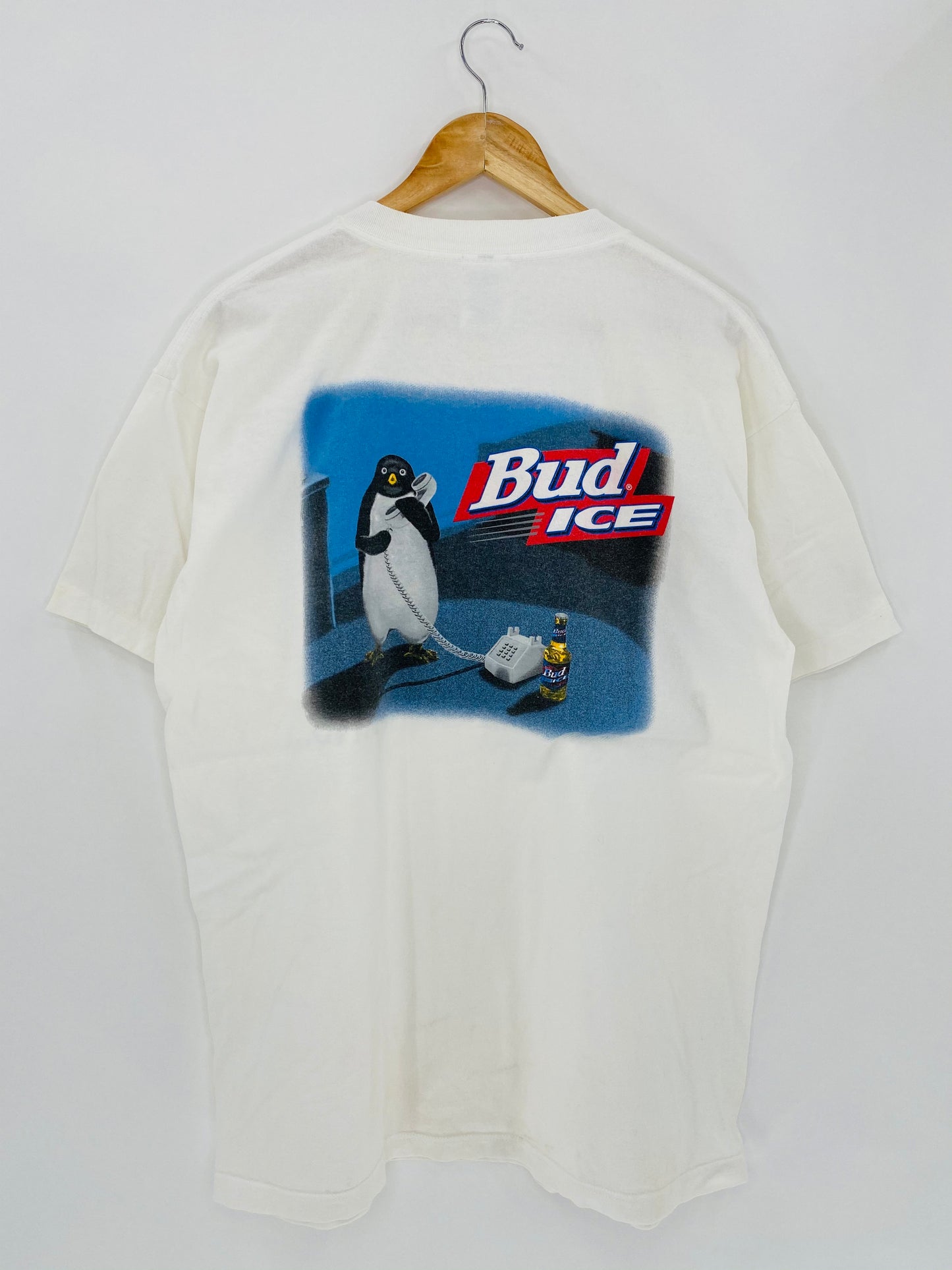 1996 Bud Ice Made in USA Size Vintage XL T-Shirt / 5508