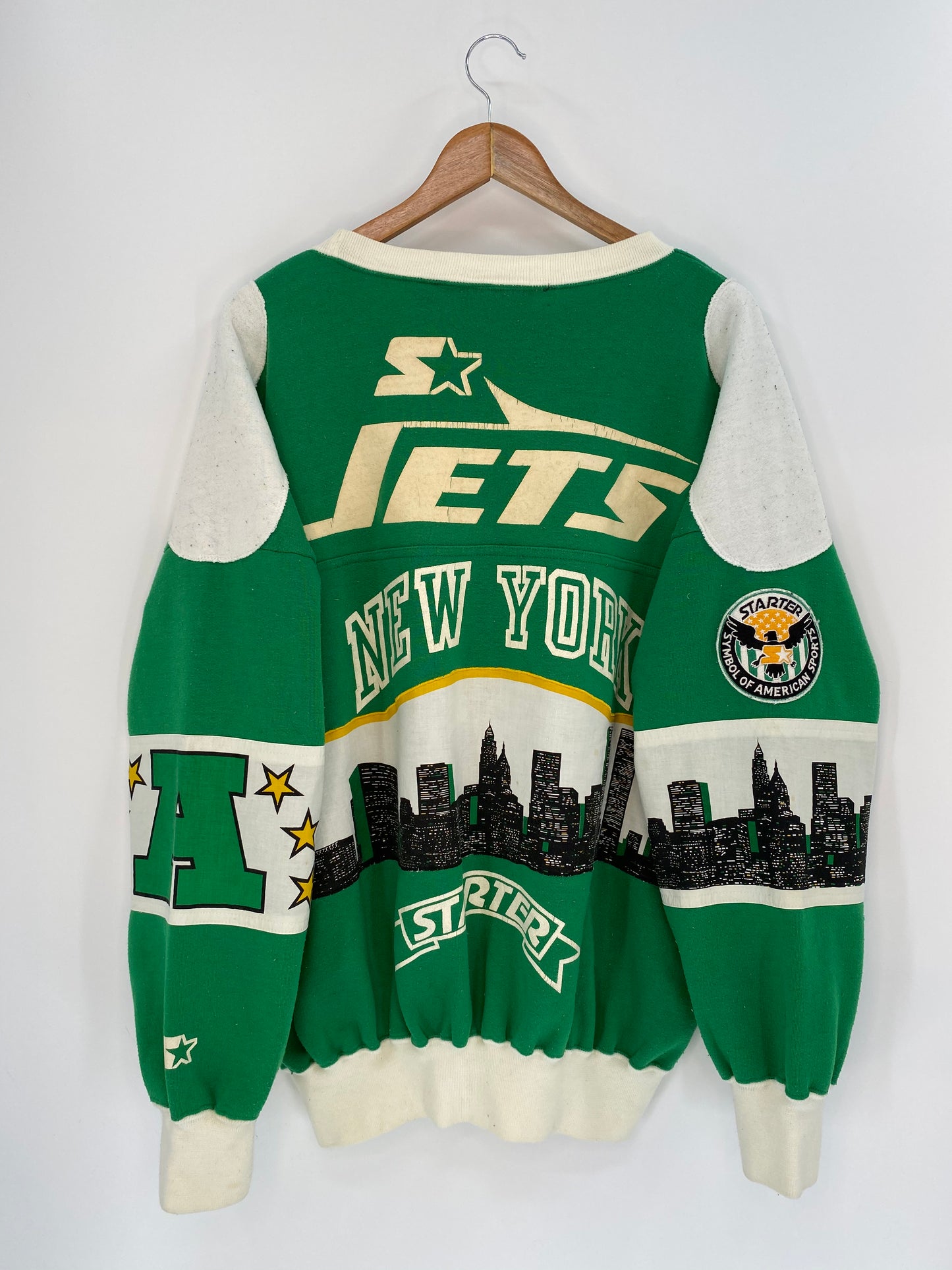 90's STARTER NY JETS Size XL Vintage NFL Sweat-shirt / 8992