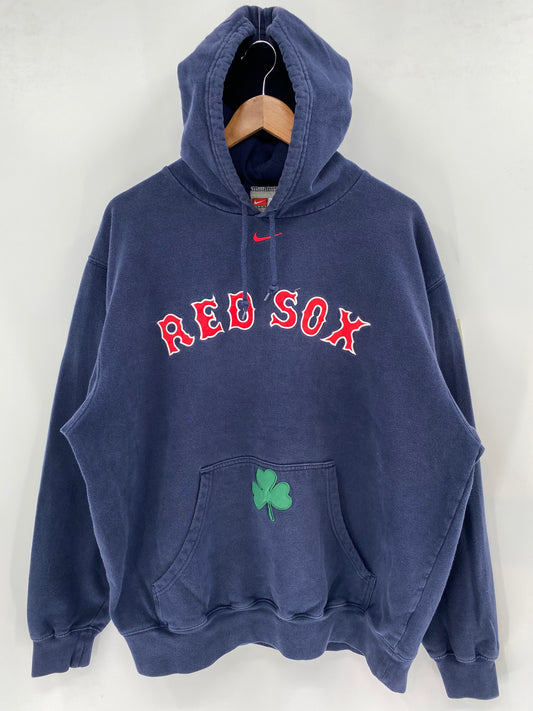 90’s NIKE RED SOX Size L MLB Hoodie Sweat-Shirt / K3557