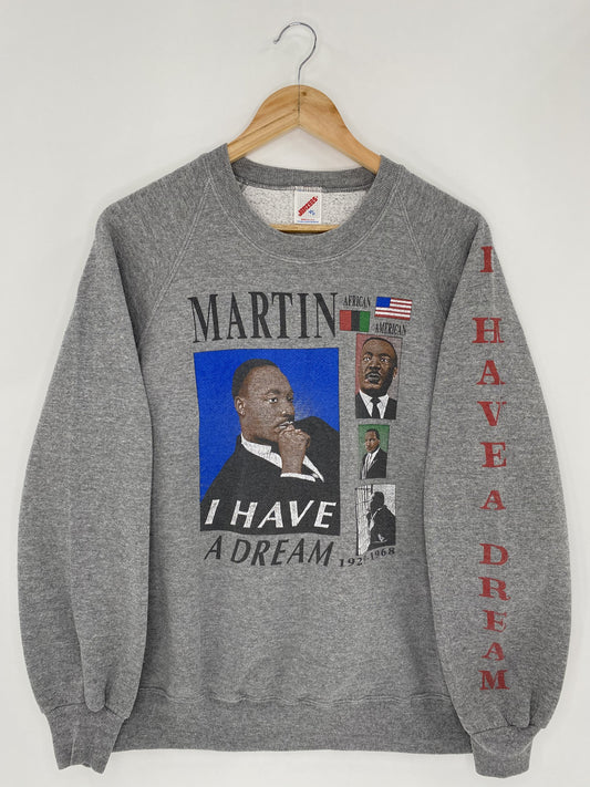 80's Martin Luther King, Jr. Made in USA Size XL Vintage Sweat-Shirt / k4640