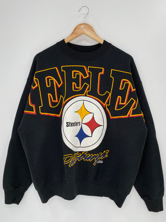 1995’ PITTSBURG STEELERS Made in USA Size L Vintage NFL Sweat shirt / k6