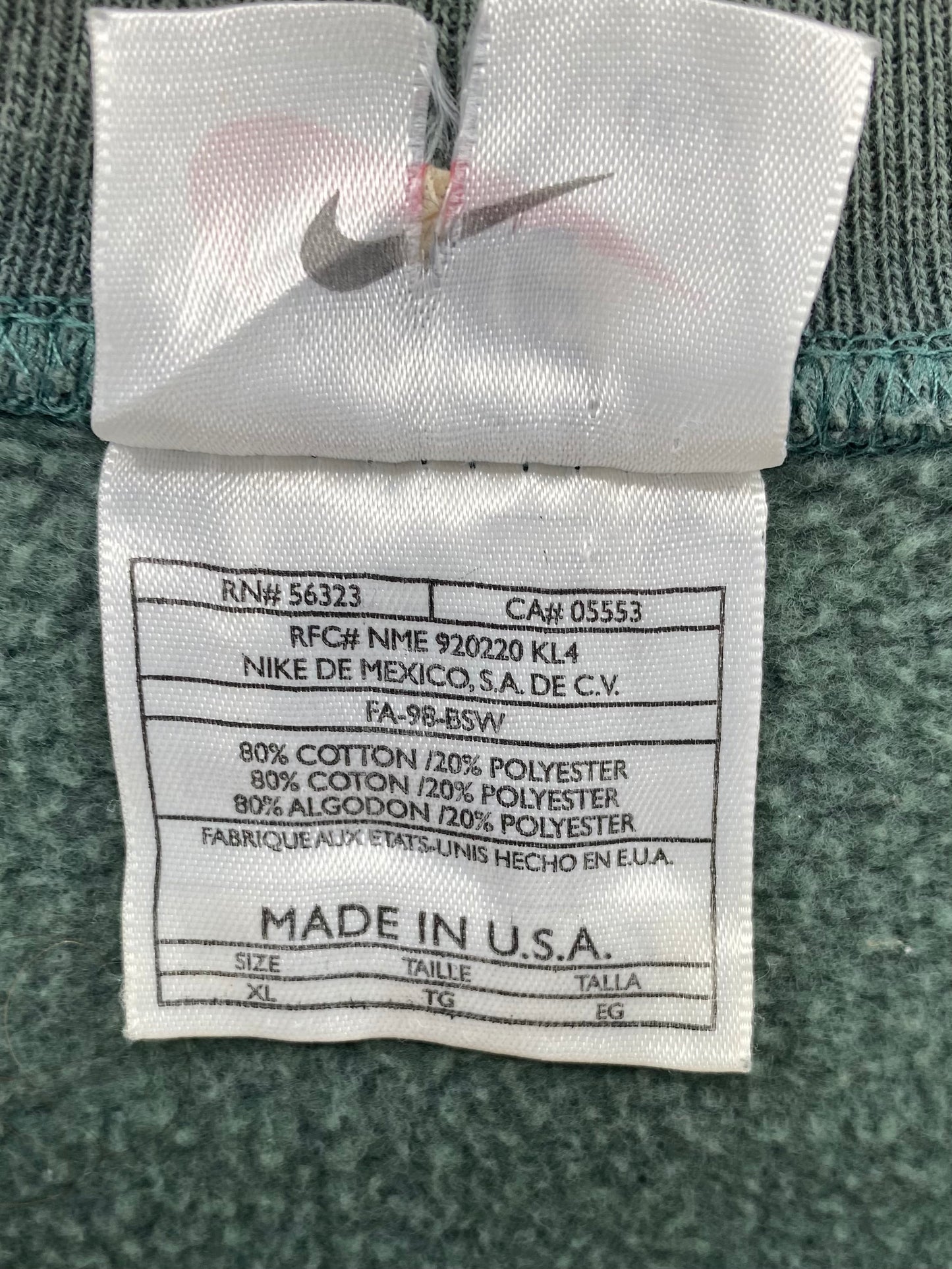 90’s NIKE Made in USA Size XL Vintage Sweat-shirt / 7674