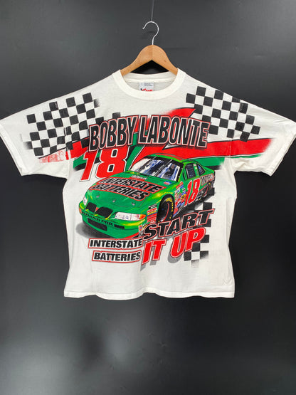 1998' NASCAR BOBBY LABONTE Made in USA Size L Vintage Racing T-Shirt / k654