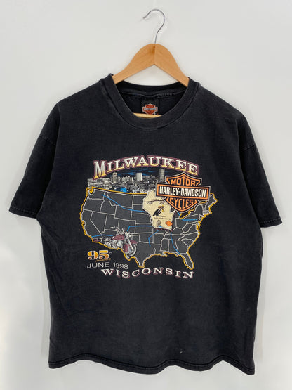 1998 HARLEY DAVIDSON Made in USA Size XL Vintage T-Shirt / A5708