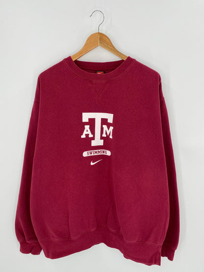 90's NIKE ATM Swimming Size XL Vintage Sweat-shirt / K7586