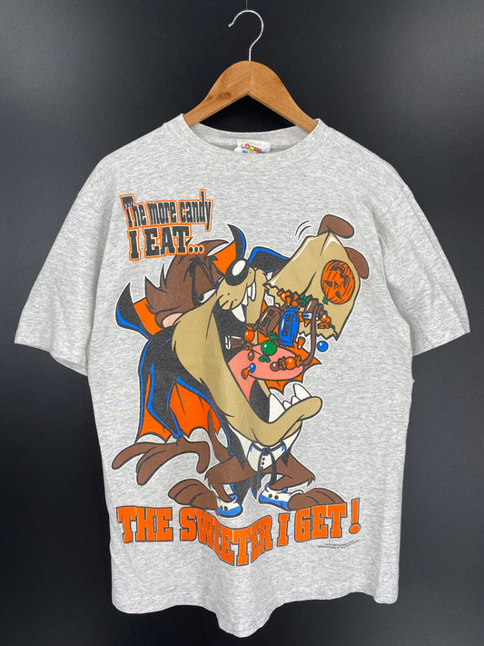 1995' LOONEY TUNES TAZ Made in USA Size M Vintage T-Shirts / k40
