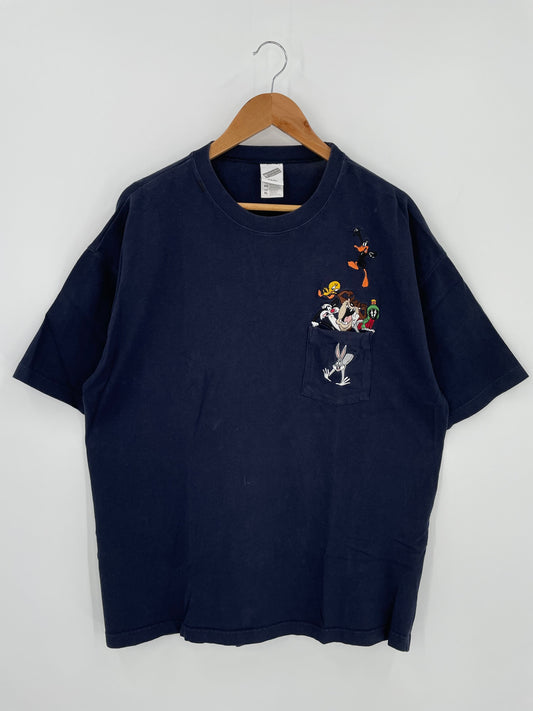 1999 LOONEY TUNES Size XL Vintage T-Shirt / A608