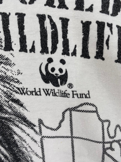90’s WORLD WILD LIFE FUND x LION x TIGER Made in USA Size XL T-Shirt / K2218