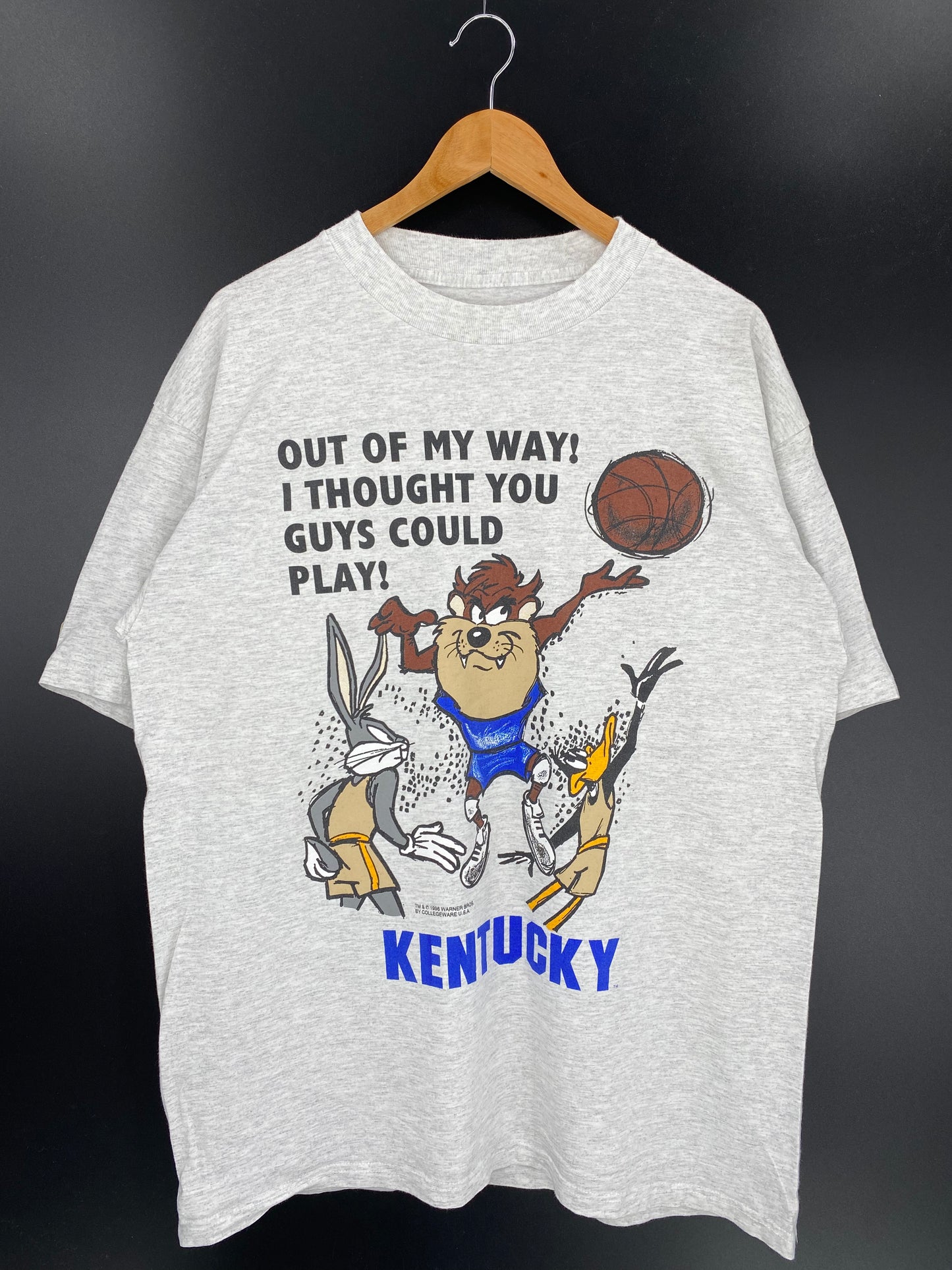 1996 LOONEY TUNES TAZ KENTUCKY Size NoTag (Approx.XL) Vintage T-Shirt  / 9597