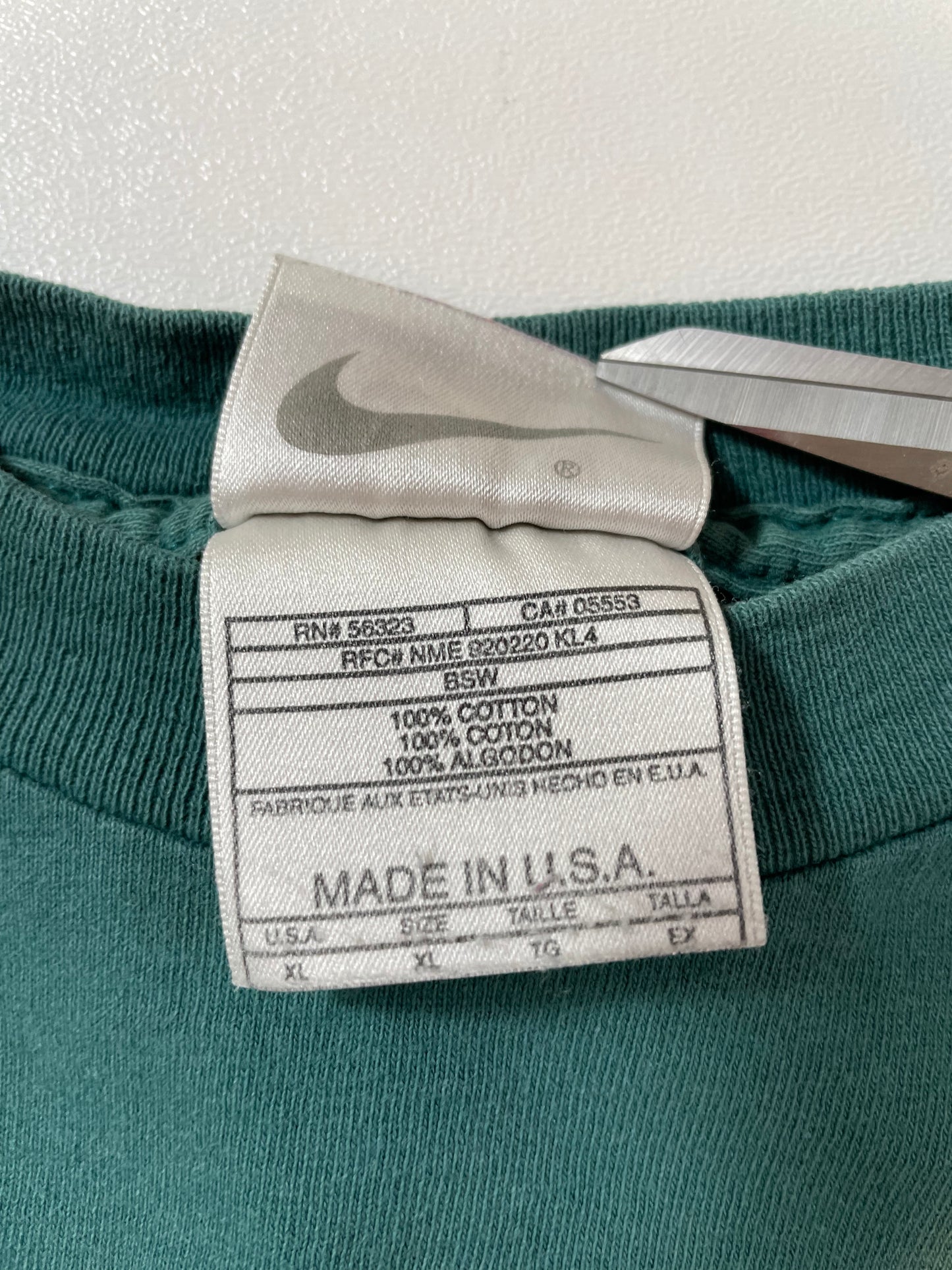 90’s NIKE Made in USA Size XL Vintage T-shirt /  9829