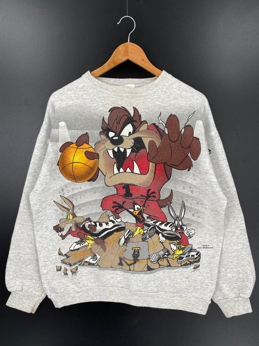 1996 LOONEY TUNES TAZ Made in USA Size L Vintage Sweat-shirt / k1830