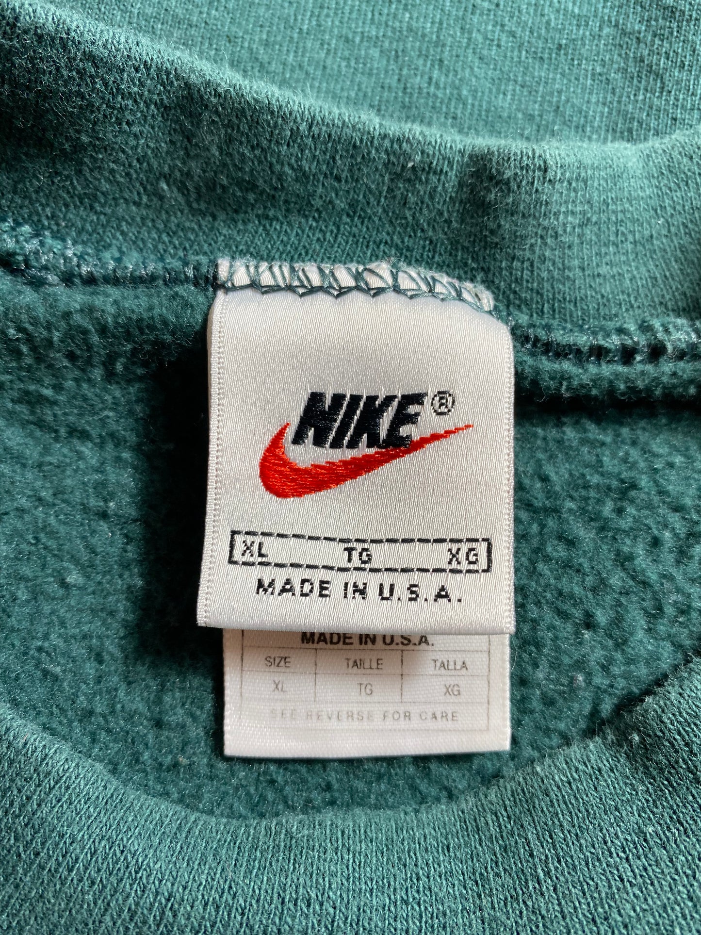 90's NIKE MINI SWOOSH Made in USA Size XL Vintage Sweat-Shirt / K3153