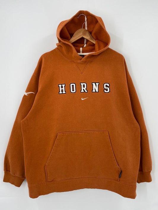 00' NIKE TEXAS LONGHORNS Size XL Vintage Hoodie Sweat-Shirt / K4055