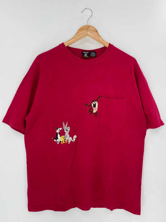 1996' LOONRY TUNES Size L Vintage T-Shirt / k109