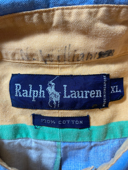 90's POLO PLAID LAUREN Size XL Vintage Button Down Shirt / G3402B